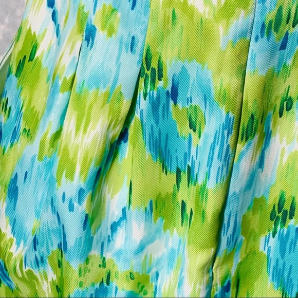 Walter Baker Floral Green Blue Strapless Dress - Picture 3 of 12